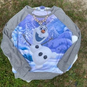 Disney’s frozen 2 Olaf women’s/juniors size XL long sleeve sweater